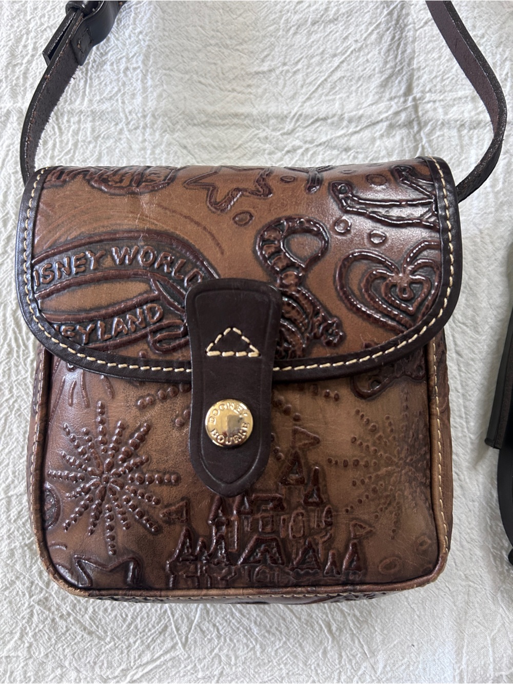Dooney & Burke Embossed Leather Disneyland Crossbody